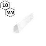 Фото №3 Торцевой профиль для сотового поликарбоната 10 мм, белый