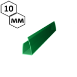 Фото №3 Торцевой профиль для сотового поликарбоната 10 мм, зеленый