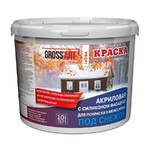 фото Краска акриловая фасадная зимняя до -8, белая Gross'art Profi 7 кг