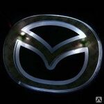 фото Светодиодная эмблема Mazda 3 (12.0*9.5cm) White Проекция в двери/эмблемы Пр