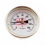 фото Термометр биметаллический ТБ-63 (осевой) 50 мм от 0 до +120 гр. С, L128 мм