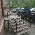 фото Лестница для крыльца с площадкой