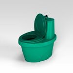 фото Туалет торфяной "Rostok" зеленый
