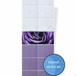фото Панель пвх 3d эффект "кп" (8мм) unique капли росы фиолетовый 250*2700 (панн