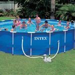 фото Каркасный бассейн Intex Metal Frame Pool 549х122см с 
волейбольной сеткой 2