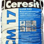 фото Клей плиточный высокоэластичный Ceresit CM 17 Super Flex (25 кг)
