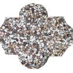фото Тротуарная плитка клевер с натуральным камнем
