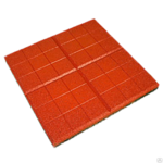 фото Тротуарная плитка 350×350×45 мм (Сетка красная)