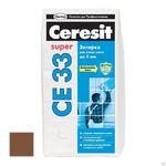 фото Затирка "Ceresit CE 33 Super" темно-коричневая, 2кг