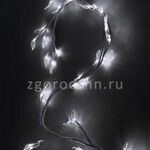 фото Светодиодная композиция ВЕТКА С ЛИСТЬЯМИ, цвет белый, длина 300 см, 144 led